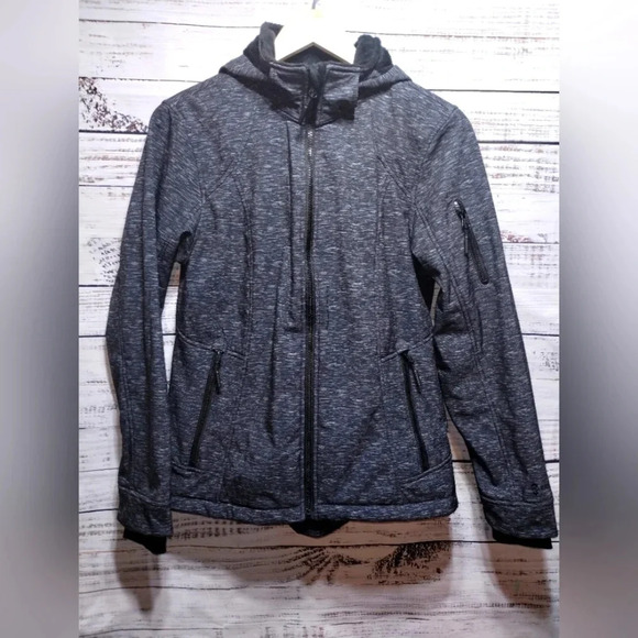 Free Country Heathered Black Softshell Performance Jacket size Medium‎ - Picture 1 of 8